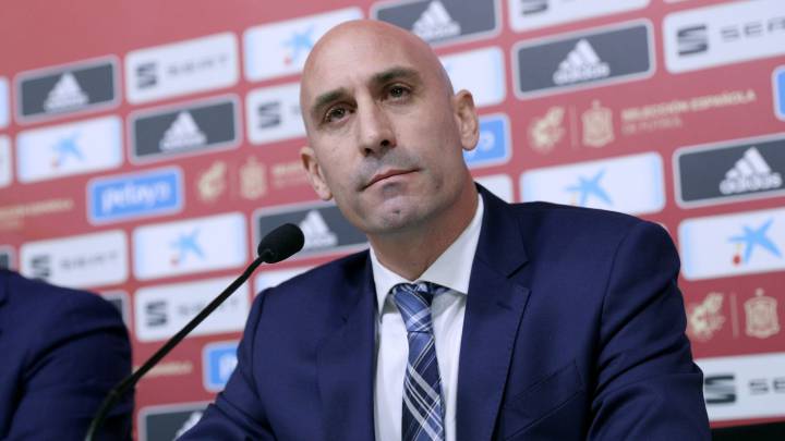 Rubiales, en una comparecencia de la Federación.