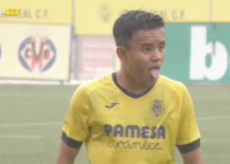 El peculiar gesto de Kubo tras acabar su primera práctica en el Villarreal