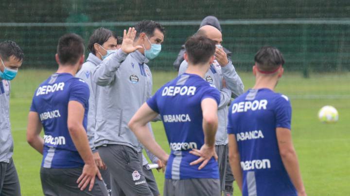 Juan Carlos Valerón, en su primer entrenamiento.