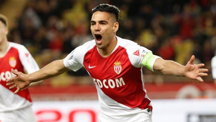Falcao celebra un gol con el Mónaco