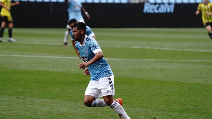 Nolito durante el partido amistoso disputado contra el Oviedo en Balaídos