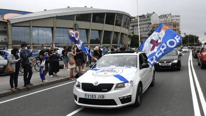 Manifestación del Deportivo en el Caso Fuenlabrada