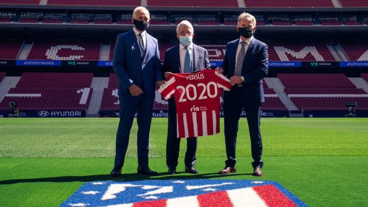 Presentación del acuerdo entre el Atlético y VERSUS