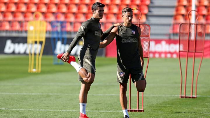 Llorente y Morata durante la pretemporada del Atlético