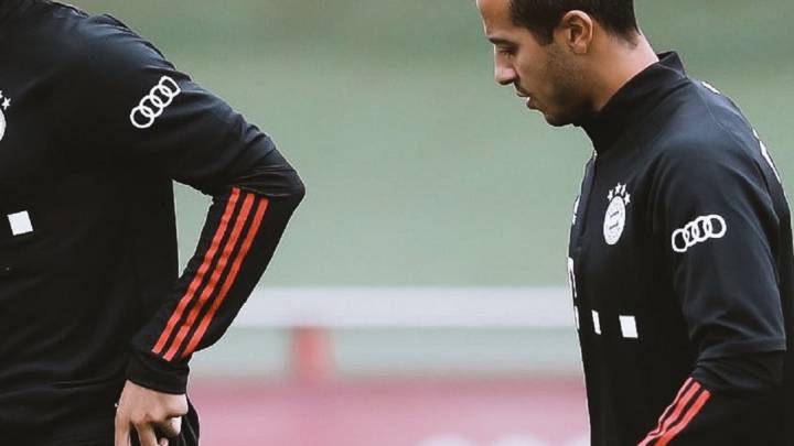 Thiago participa en el primer entrenamiento del Bayern