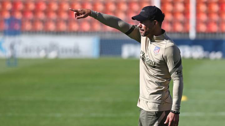 Simeone en la pretemporada del Atlético