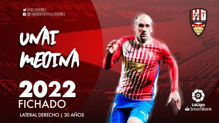 Unai Medina firma con el Logroñés hasta 2022
