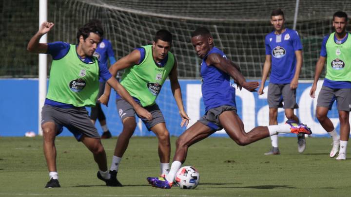 Somma en un entrenamiento con el Deportivo