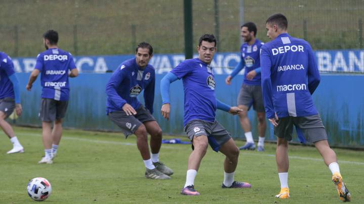 Miku y Borges con el Deportivo