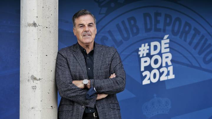 El presidente del Deportivo Fernando Vidal posa para AS en Abegondo