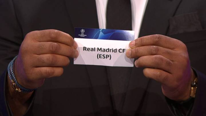 La papeleta del Real Madrid en el sorteo de la fase de grupos de la Champions 2019-2020.