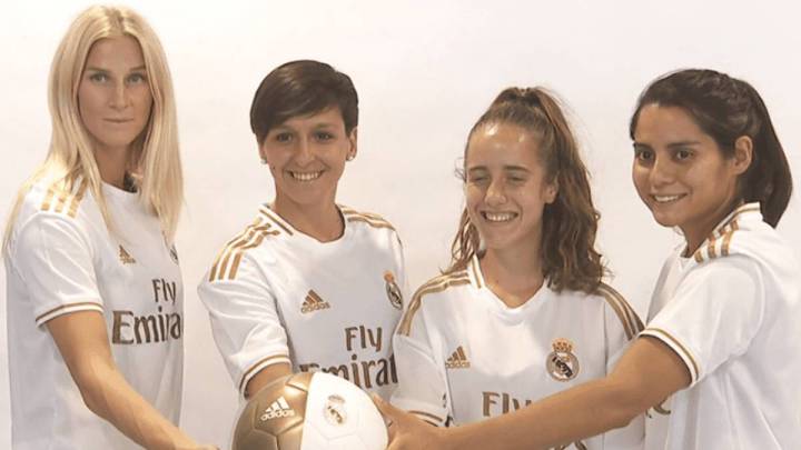Jakobsson, Marta Corredera, Maite Oroz y Kenti, jugadoras del Real Madrid.