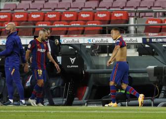 El momento en el que Jordi Alba se rompe ante el Sevilla