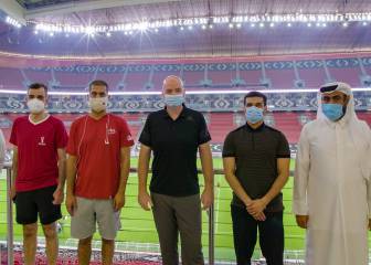 Infantino visita Al Bayt, el nuevo estadio mundialista de Qatar
