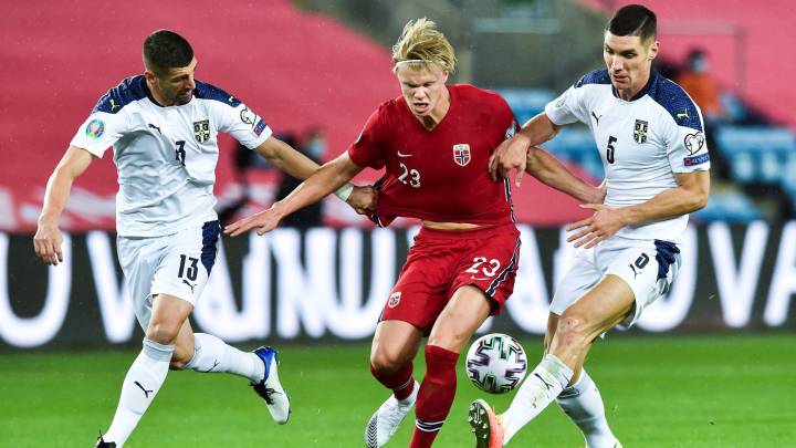 Haaland, con Noruega.