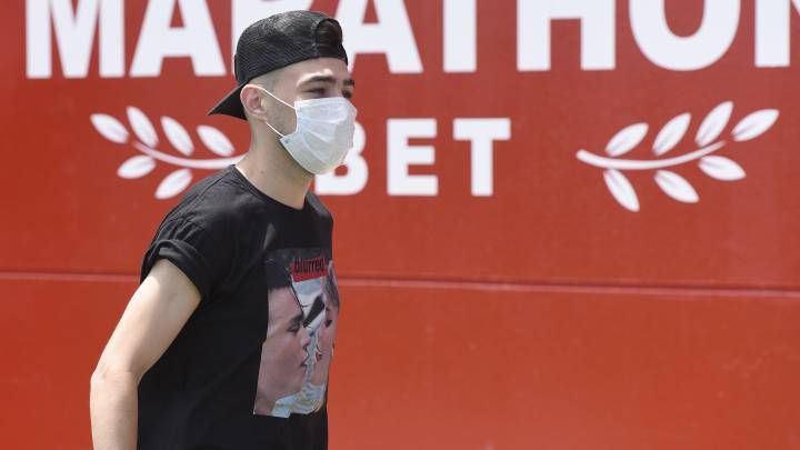 Munir, en la Ciudad Deportiva del Sevilla.