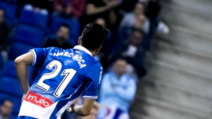 Marc Roca llevó el 21 durante tres temporadas en el Espanyol.