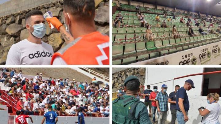 El fútbol de la nueva normalidad: 7.000 aficionados en un estadio de Segunda B, mientras en Primera y Segunda siguen sin público