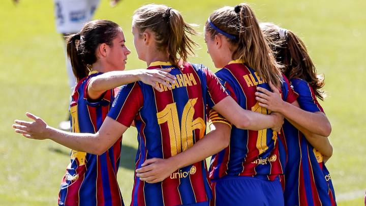 El Barcelona se mide al Sporting Huelva.