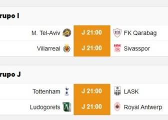 Comienza la Europa League: partidos y horarios de la J1