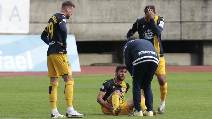 Salva Ruiz, en el momento de su lesión.
