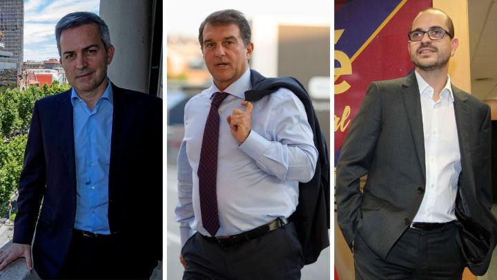 Víctor Font, Joan Laporta y Jordi Farré