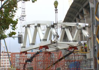 Las impactantes estructuras que colocan en el Bernabéu