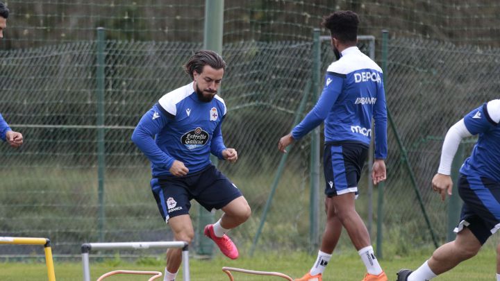 Héctor Hernández con el Deportivo