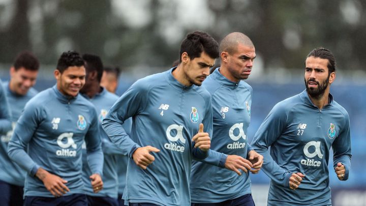 Oporto entrenando.