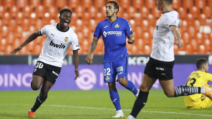 Yunus Musah, tras su gol ante el Getafe.