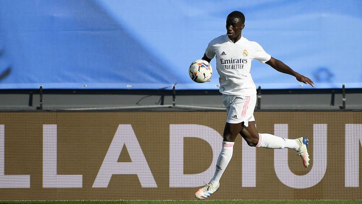 Mendy, con el Real Madrid.