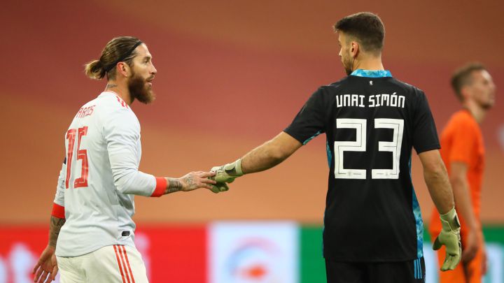 Ramos y Unai Simón