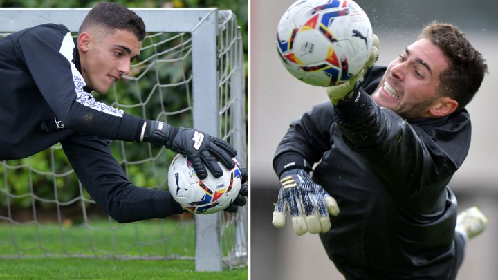 Morro y Luca Zidane, entrenando con el Rayo.