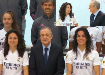El making of de la histórica primera foto de Florentino con el Real Madrid femenino