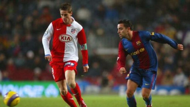 Xabi y Torres en un Atleti - Barça