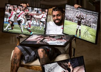 Gabigol vende cuadros de sus goles en la Libertadores