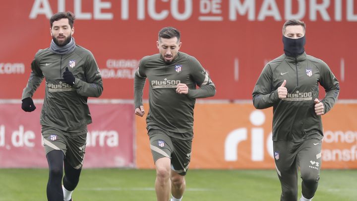 Felipe, Herrera y Saponjic, del Atlético.
