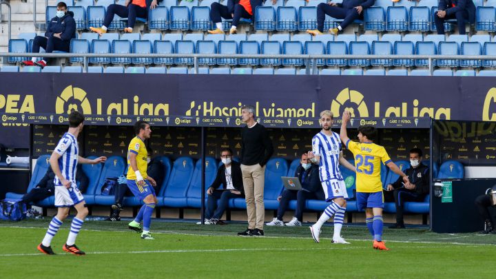 Imanol en un Cádiz-Real Sociedad