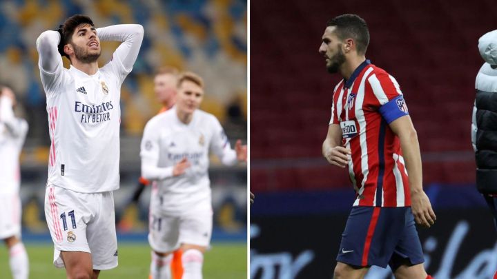 Asensio, del Real Madrid, y Koke, de Atlético.