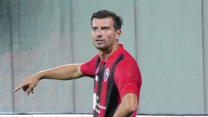 Gentile, durante un partido con el Foggia.