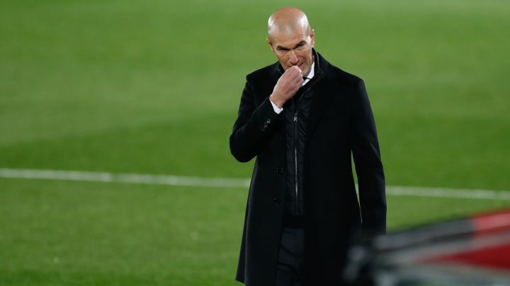 Zidane, durante un partido del Real Madrid.