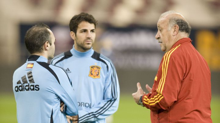 INIESTA CESC FABREGAS VICENTE DEL BOSQUE