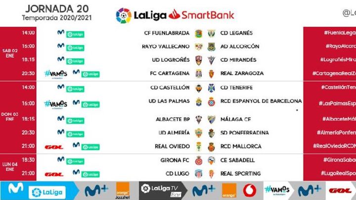 Segunda también juega en Navidad: así son los horarios