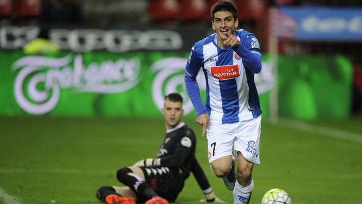 SPORTING DE GIJON - ESPANYOL GOL 1-2 DE GERARD MORENO ALEGRIA