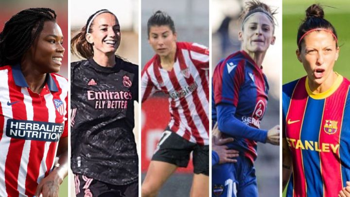 Ludmila, Asllani, Lucía, Esther y Jenni Hermoso.