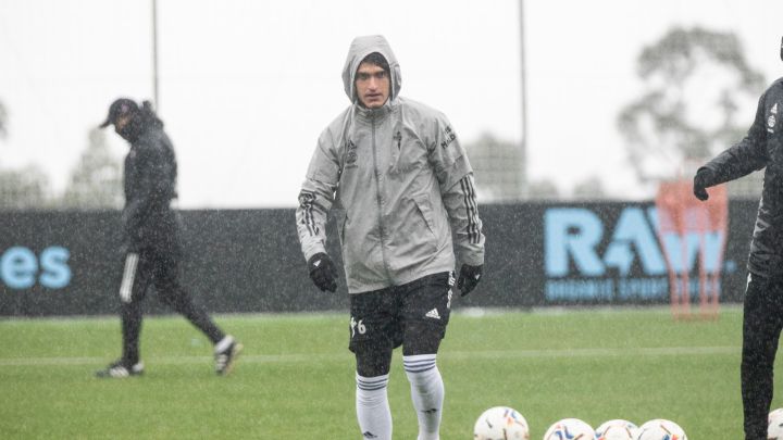 Denis Suárez, durante un entrenamiento del Celta en la ciudad deportiva del club vigués.