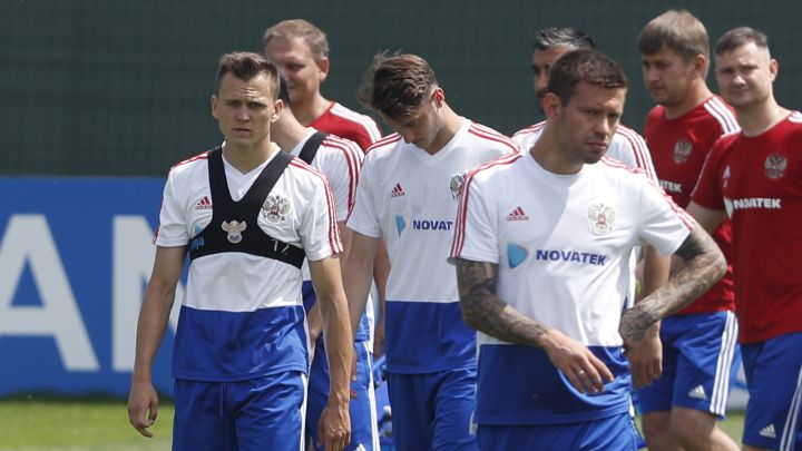 Jugadores de la selección rusa