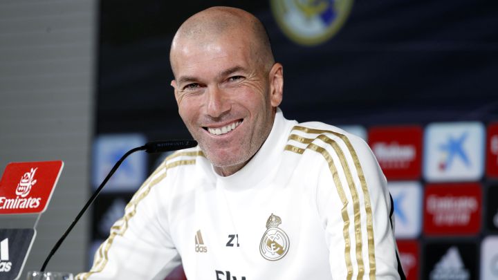 Zinedine Zidane, entrenador del Real Madrid, en rueda de prensa.