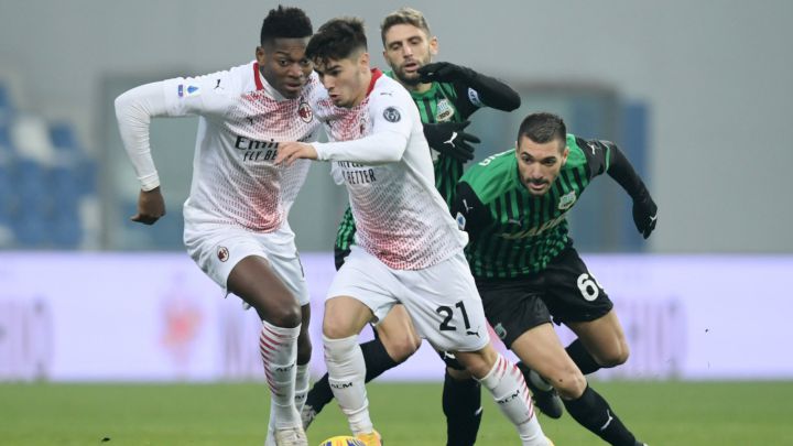 Brahim Díaz, en el Sassuolo-Milan.