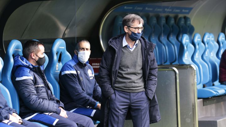 Fernando Vázquez, durante el partido del Teresa Herrera.